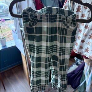 Green Plaid Baby Pants
